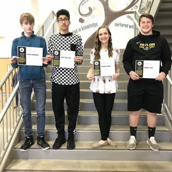 Taylor High School March Student of the Month recipients